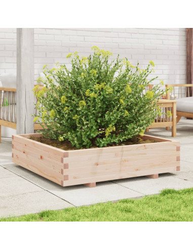 Fioriera da Giardino 100x100x26,5 cm in Legno Massello di Pino