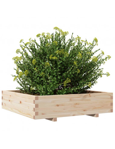 Fioriera da Giardino 100x100x26,5 cm in Legno Massello di Pino