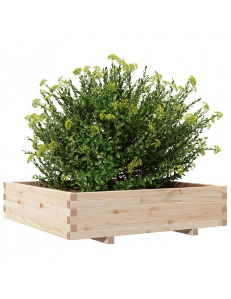 Fioriera da Giardino 100x100x26,5 cm in Legno Massello di Pino