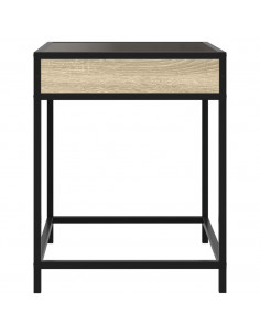 Tavolino da Salotto con LED Infinity Rovere Sonoma 40x40x51 cm 2