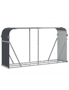Portaceppi Antracite 180x45x100 cm in Acciaio Zincato 2