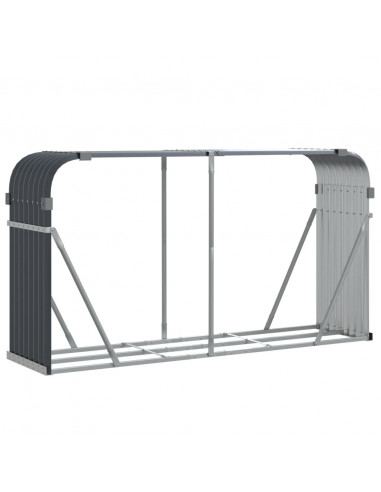 Portaceppi Antracite 180x45x100 cm in Acciaio Zincato