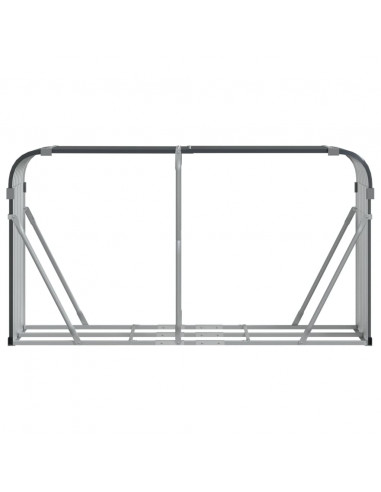 Portaceppi Antracite 180x45x100 cm in Acciaio Zincato