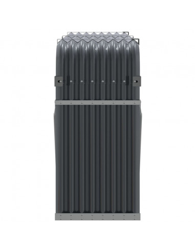 Portaceppi Antracite 180x45x100 cm in Acciaio Zincato