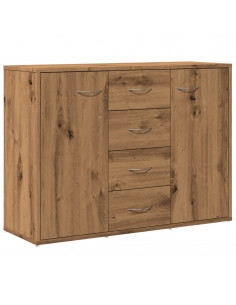 Credenza Rovere Artigianale 88x30x64 cm in Legno Multistrato 2