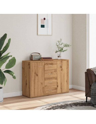 Credenza Rovere Artigianale 88x30x64 cm in Legno Multistrato