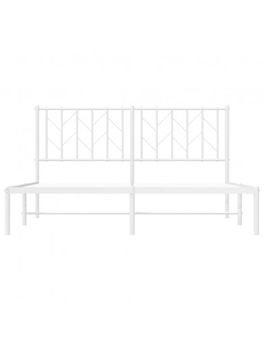 Giroletto con Testiera Metallo Bianco 150x200 cm