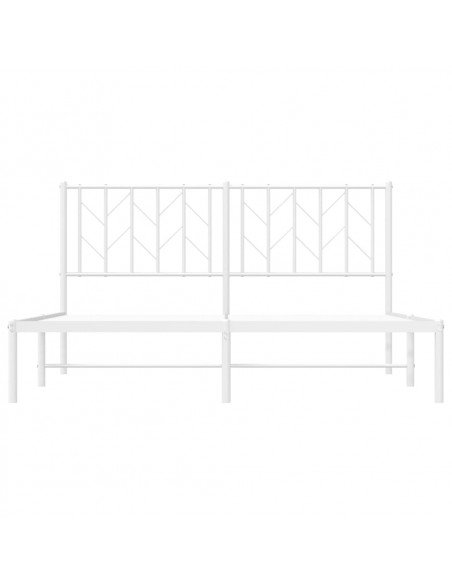 Giroletto con Testiera Metallo Bianco 150x200 cm