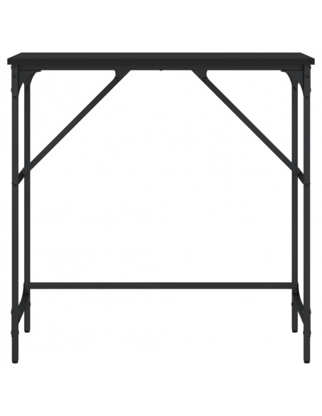 Tavolino Consolle Nero 75x32x75 cm in Legno Multistrato