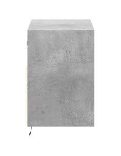 Mobile TV a Parete con Luci LED Grigio Cemento 80x31x45 cm 2