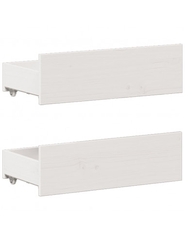 Giroletto senza Materasso con Testiera Bianco 200x200 cm Pino