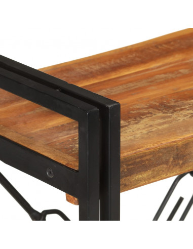 Libreria a 3 Ripiani 60x30x80 cm in Massello di Recupero