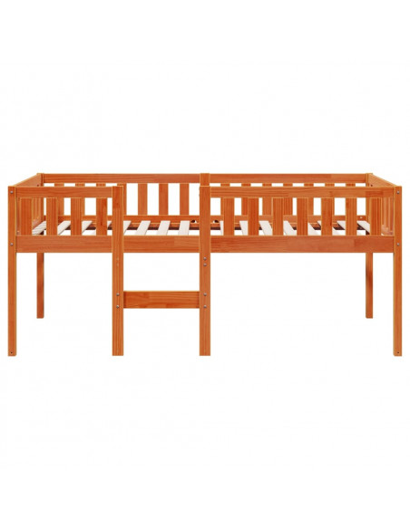 Letto Bambini senza Materasso Marrone Cera 75x190 cm Legno Pino