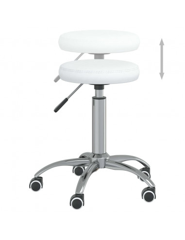 Sgabello da Massaggio in Similpelle Bianco