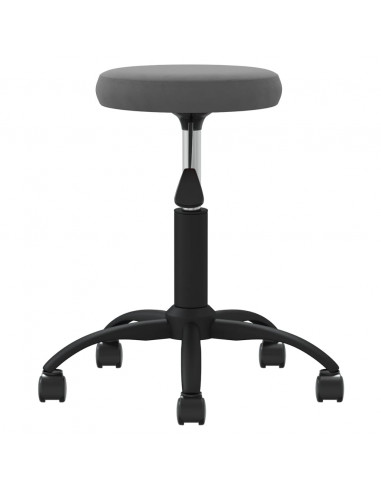 Sgabello da Massaggio in Velluto Grigio Scuro