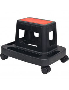 Sgabello da Officina con Rotelle e Vano Portaoggetti 150 Kg
