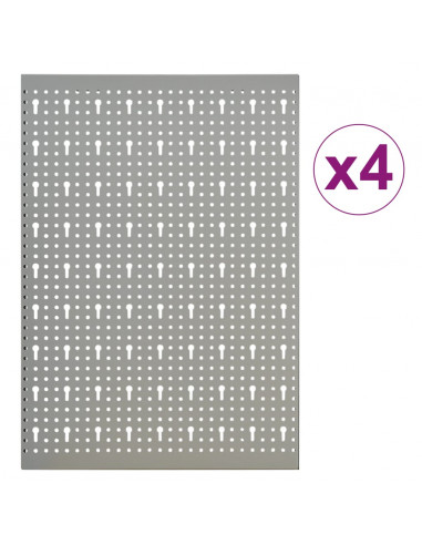 Pannelli per Utensili a Parete 4 pz 40x58 cm in Acciaio