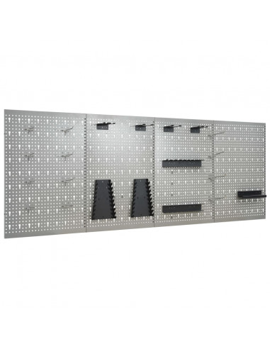 Pannelli per Utensili a Parete 4 pz 40x58 cm Acciaio