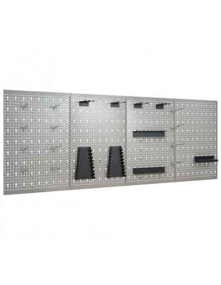 Pannelli per Utensili a Parete 4 pz 40x58 cm Acciaio