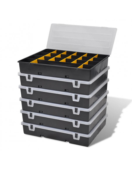 Box magazzino cassette assortite 6 pezzi