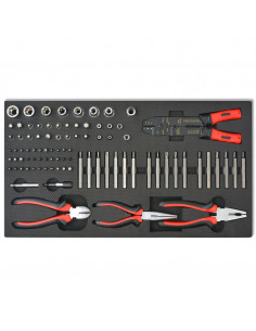 Carrello Portautensili Officina con 1125 Utensili Acciaio Rosso 2