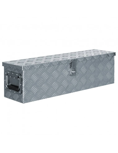 Cassetta in Alluminio 80,5x22x22 cm Argento