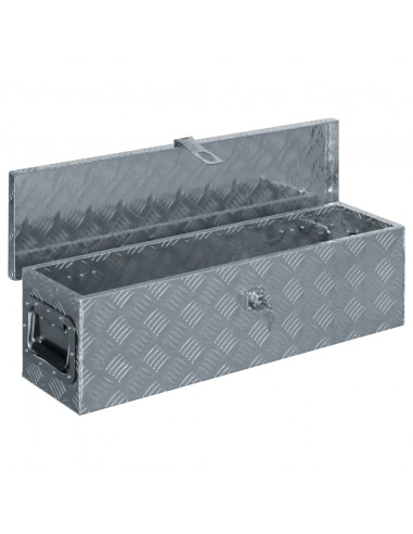 Cassetta in Alluminio 80,5x22x22 cm Argento