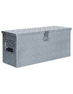 Cassetta in Alluminio 76,5x26,5x33 cm Argento 2