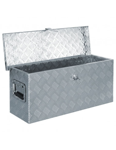 Cassetta in Alluminio 76,5x26,5x33 cm Argento