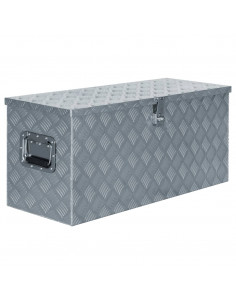 Cassetta in Alluminio 90,5x35x40 cm Argento 2
