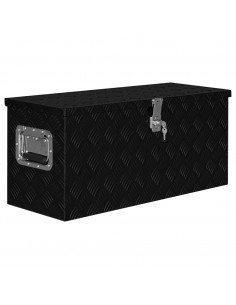 Cassetta in Alluminio 80x30x35 cm Nera 2