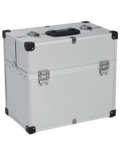 Valigetta per Attrezzi 38x22,5x34 cm Argento in Alluminio 2
