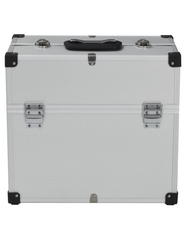 Valigetta per Attrezzi 38x22,5x34 cm Argento in Alluminio