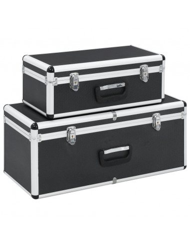 Valigette 2 pz in Alluminio Nero