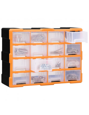 Mobile Contenitore con 16 Cassetti Medi 52x16x37 cm