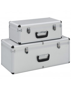 Valigette 2 pz in Alluminio Argento 2