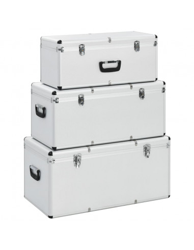 Valigette 3 pz in Alluminio Argento