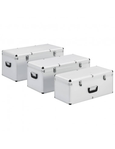 Valigette 3 pz in Alluminio Argento