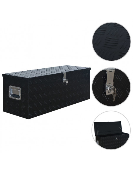 Scatola in Alluminio 1085x370x400 mm Nera