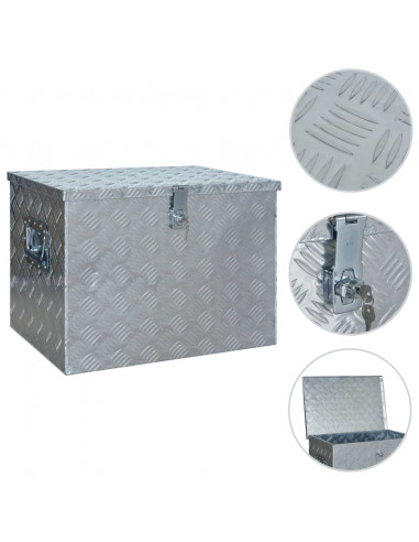 Scatola in Alluminio 610x430x455 mm Argento