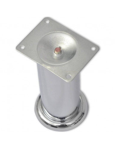 Piedini Rotondi per Divani 8 pz Cromati 180 mm