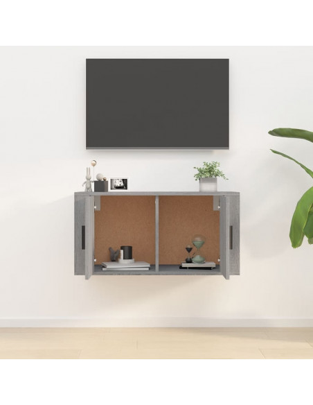 Mobile Porta TV a Parete grigio sonoma 80x34,5x40 cm