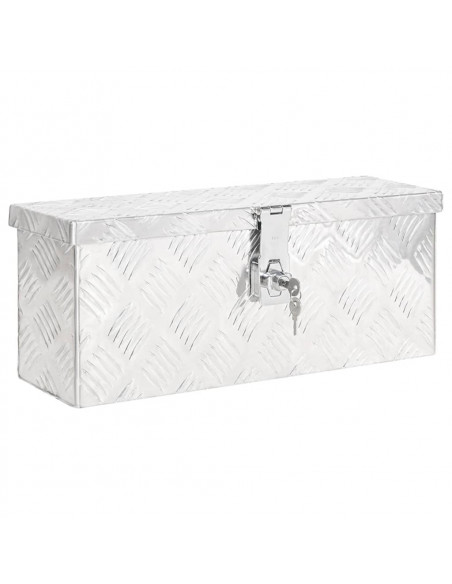 Contenitore Portaoggetti Argento 50 x 15 x 20,5 cm in Alluminio