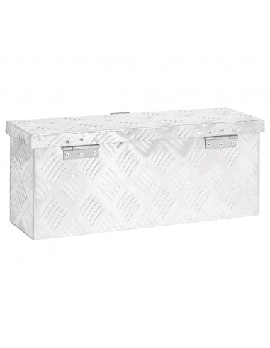 Contenitore Portaoggetti Argento 50 x 15 x 20,5 cm in Alluminio