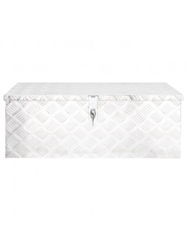 Contenitore Portaoggetti Argento 80x39x30 cm in Alluminio