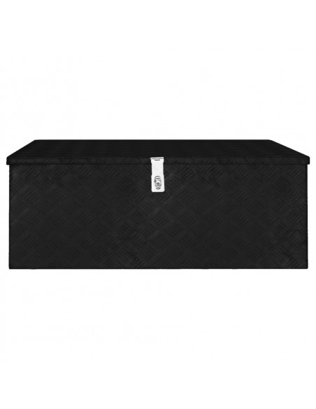 Contenitore Portaoggetti Nero 100x55x37 cm in Alluminio