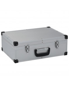 Valigetta per Attrezzi 46x33x16 cm Argento in Alluminio 2