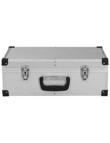 Valigetta per Attrezzi 46x33x16 cm Argento in Alluminio