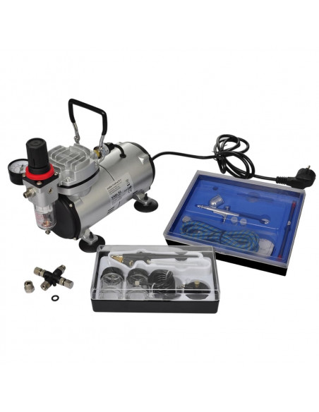 Set Compressore Aerografo con 2 Pistole