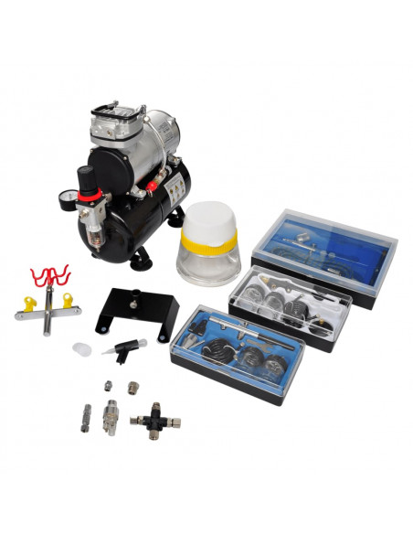 Set Compressore Aerografo con 3 Pistole